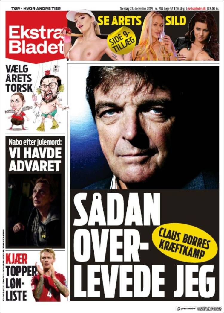 Portada de Ekstra Bladet (Dinamarca)