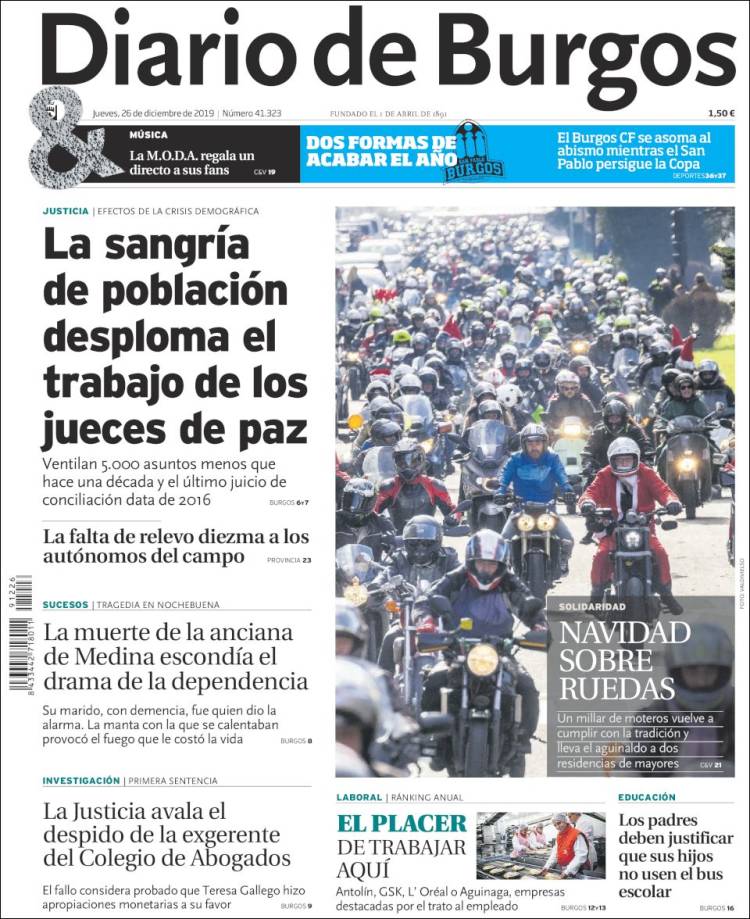 Portada de Diario de Burgos (Espa&ntilde;a)