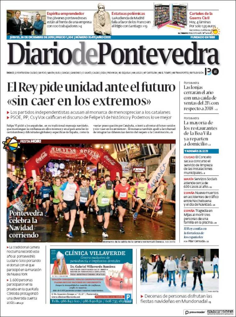 Portada de Diario de Pontevedra (Espa&ntilde;a)