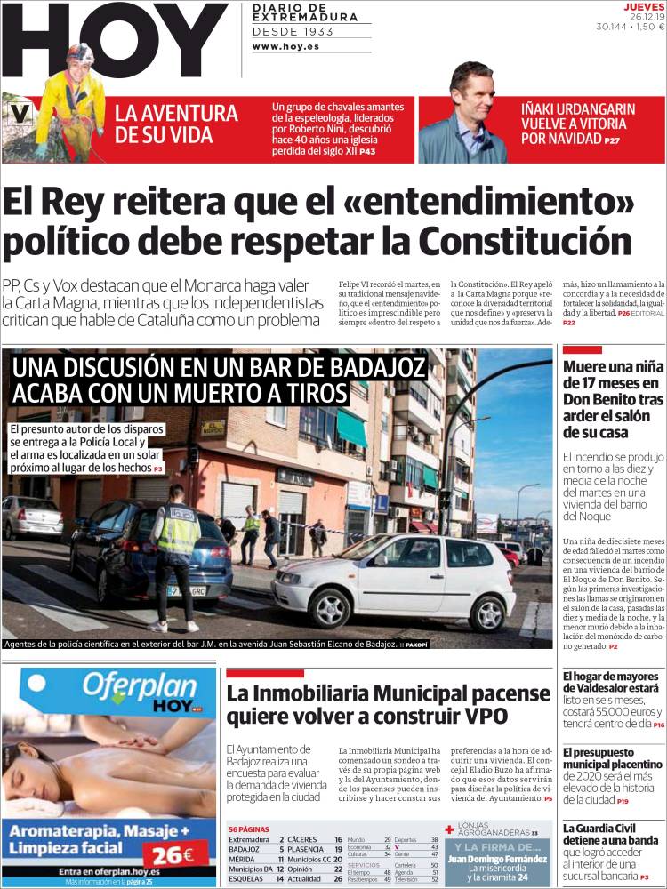 Portada de Hoy - Caceres (Espa&ntilde;a)