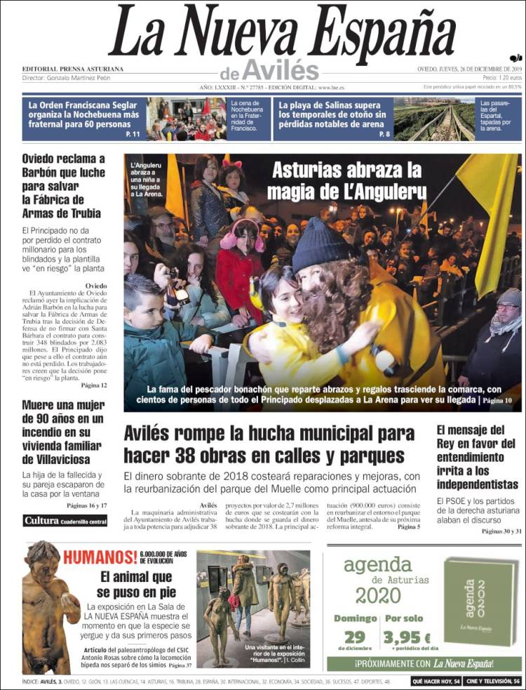 Portada de La Nueva España - Avilés (Espa&ntilde;a)