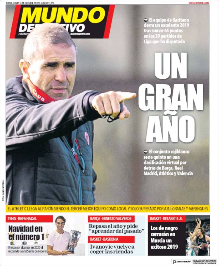 Portada de Mundo Deportivo Bizkaia (Espa&ntilde;a)