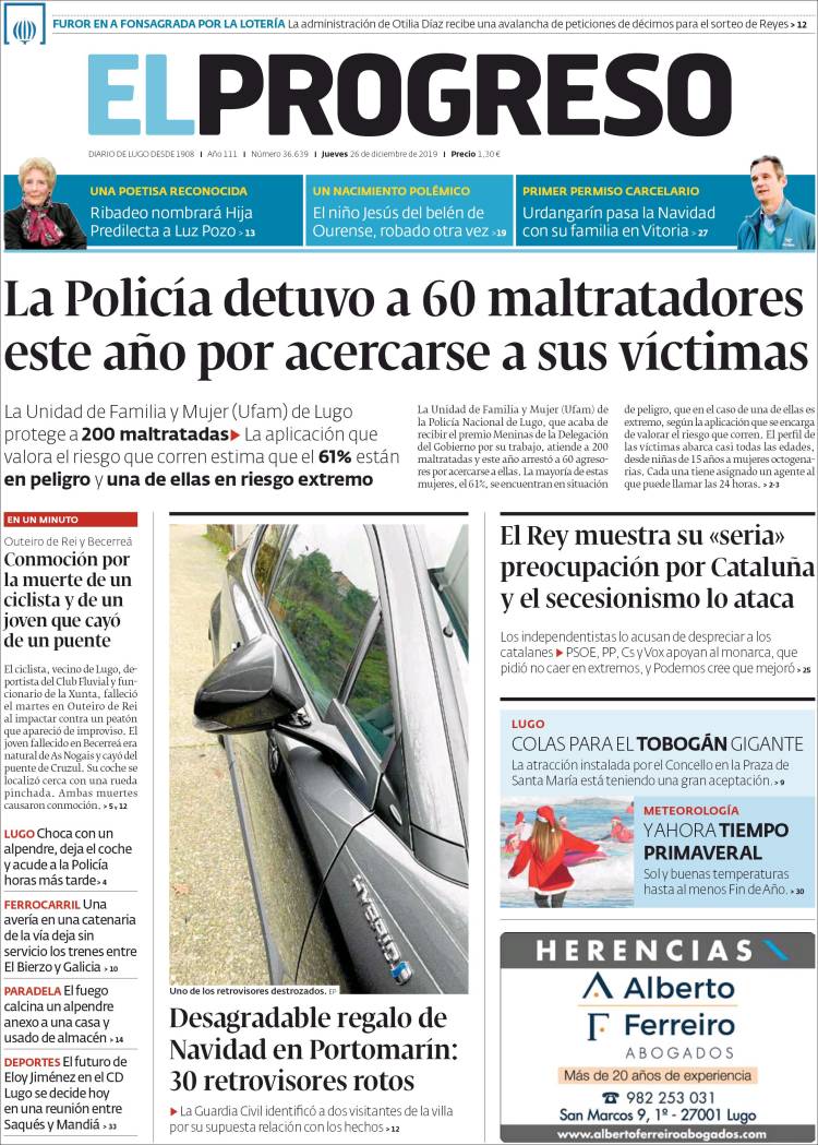 Portada de El Progreso (Espa&ntilde;a)