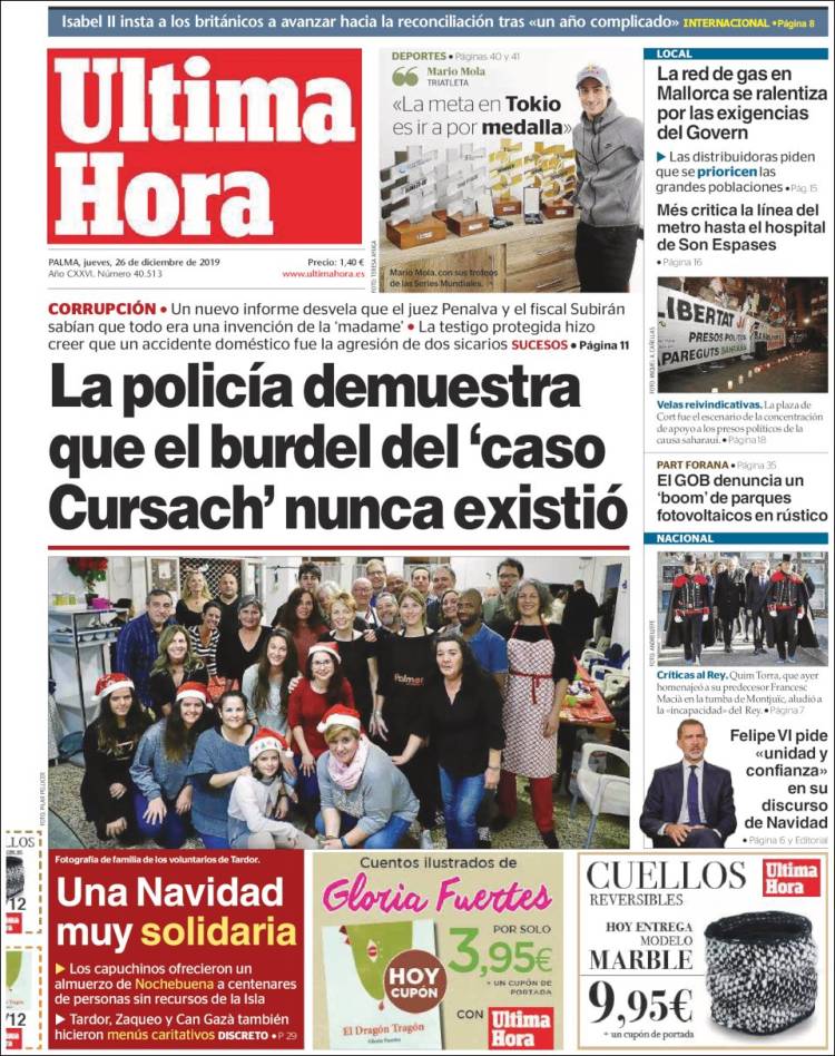 Portada de Última Hora (Espa&ntilde;a)