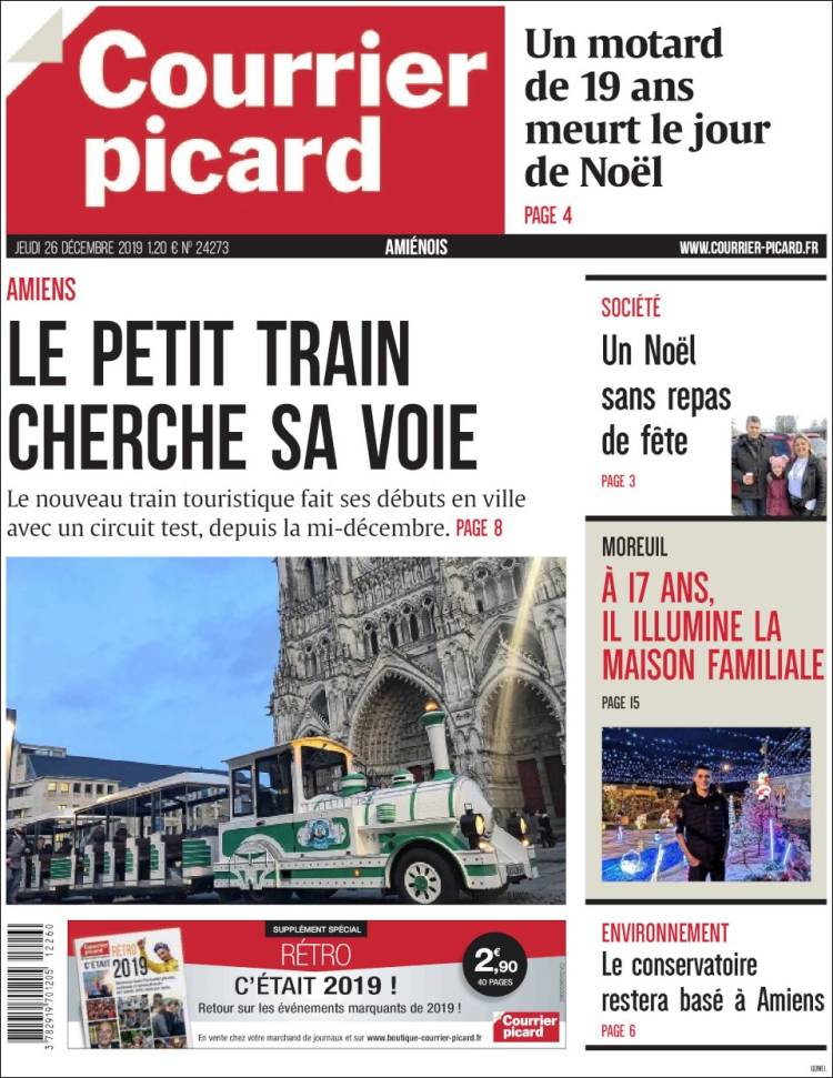 Portada de Courrier Picard (Francia)
