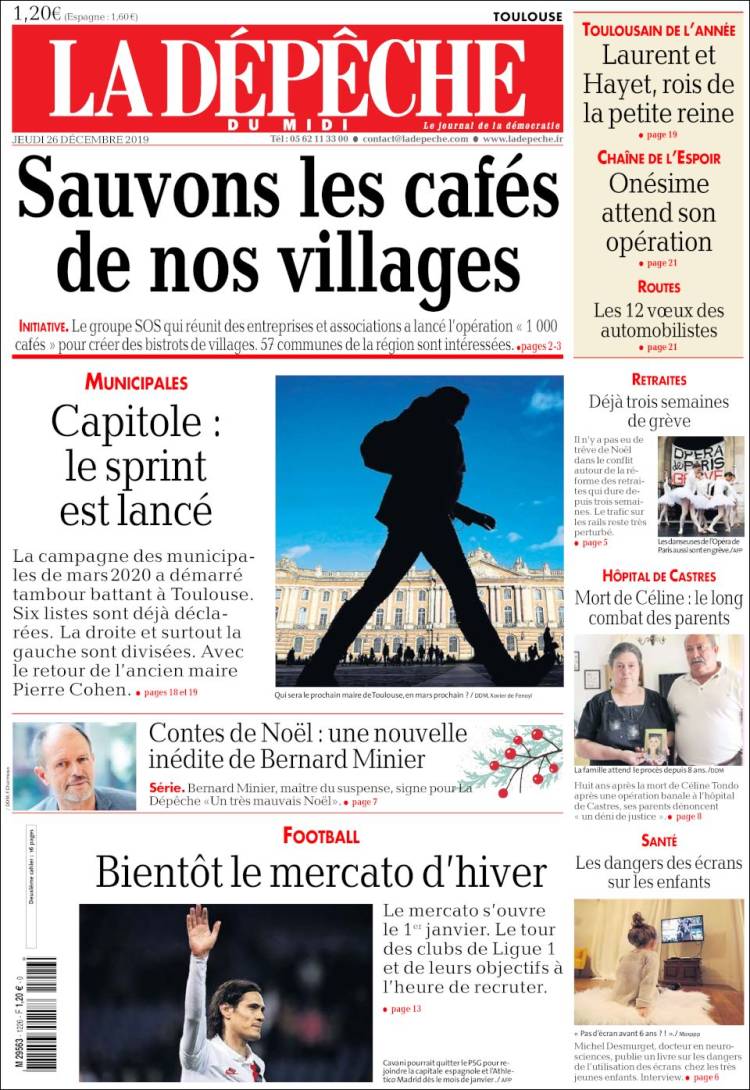 Portada de La Dépêche du Midi (Francia)