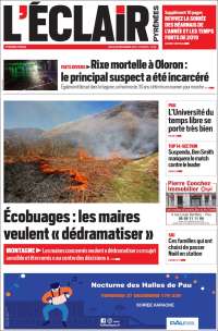 Portada de L'Eclair des Pyrénées (Francia)