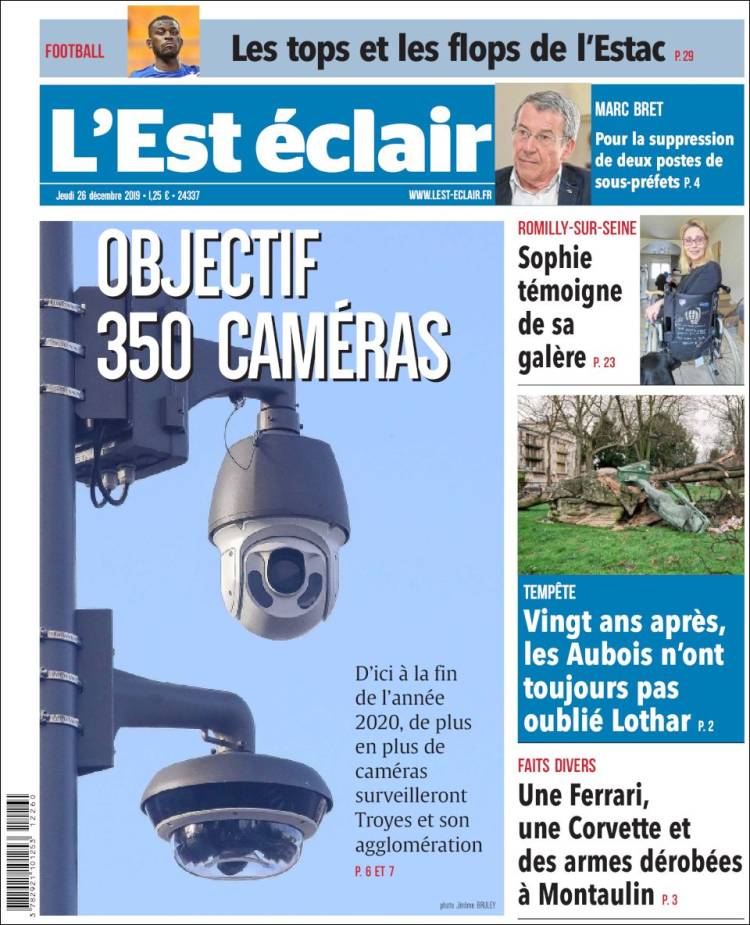 Portada de L'Est Eclair (Francia)