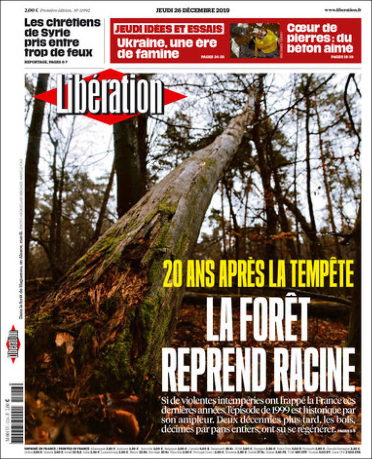 Portada de Libération (Francia)