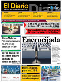 Portada de El Diario de Madryn (Argentina)