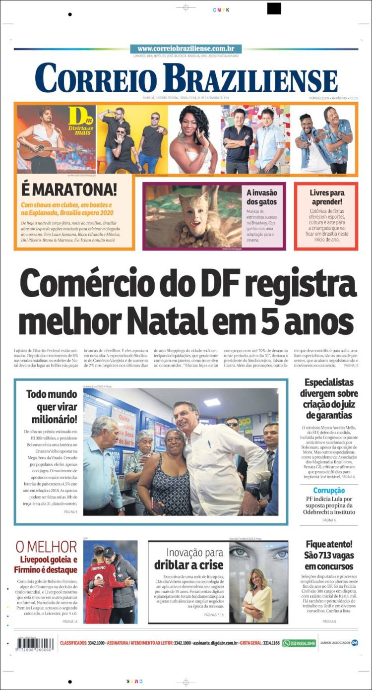 Portada de Correio Braziliense (Brasil)