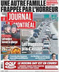 Portada de Le Journal de Montréal (Canadá)