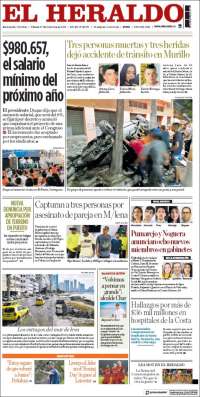 Portada de El Heraldo (Colombia)