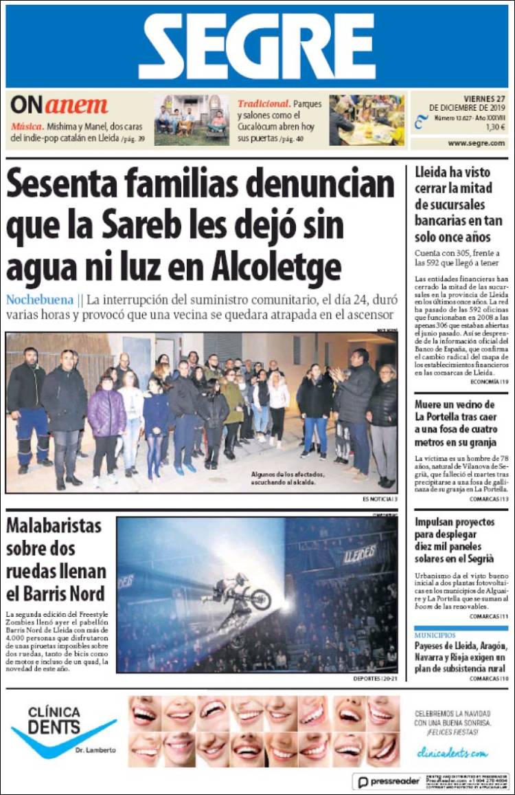 Portada de Segre  (España)