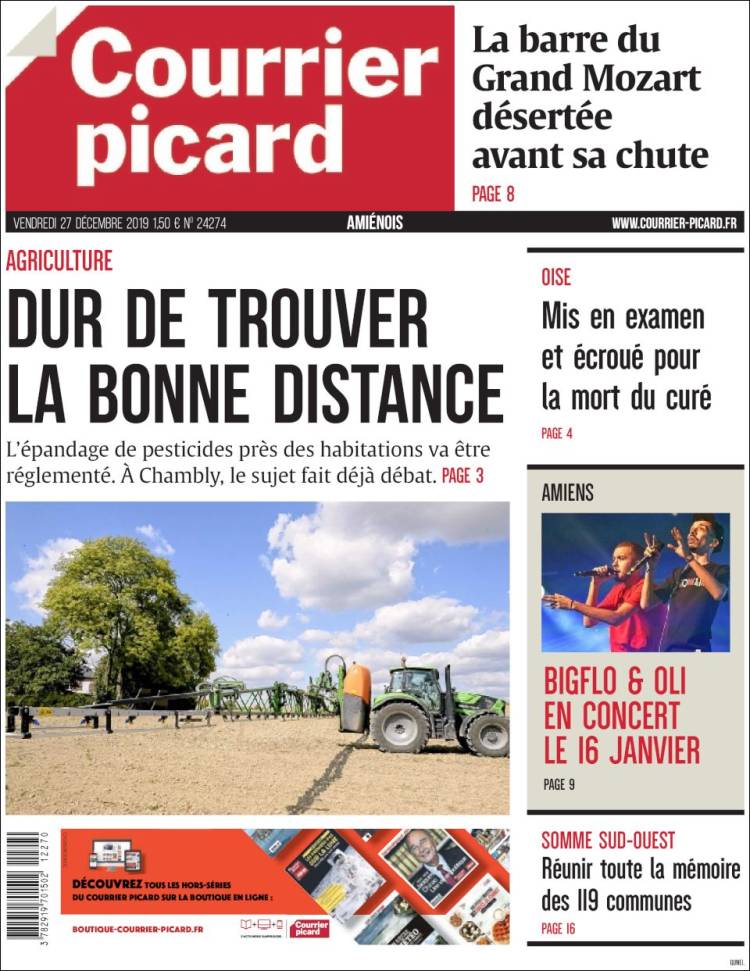 Portada de Courrier Picard (Francia)