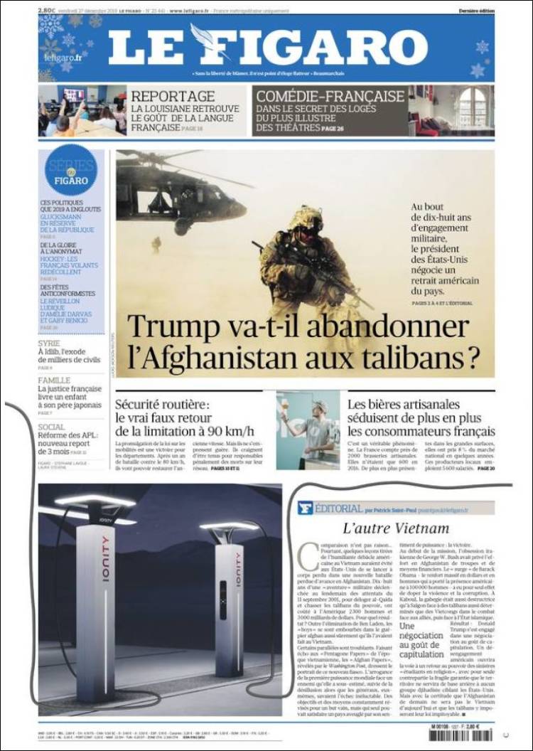 Portada de Le Figaro (Francia)