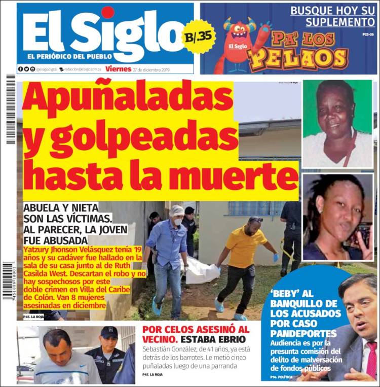 Portada de El Siglo (Panam&aacute;)
