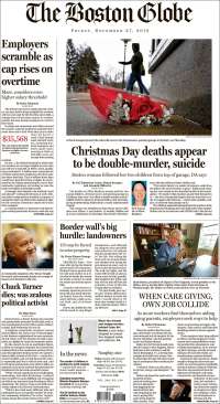 Portada de Boston Globe (USA)