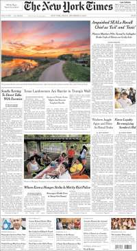 Portada de New York Times (USA)