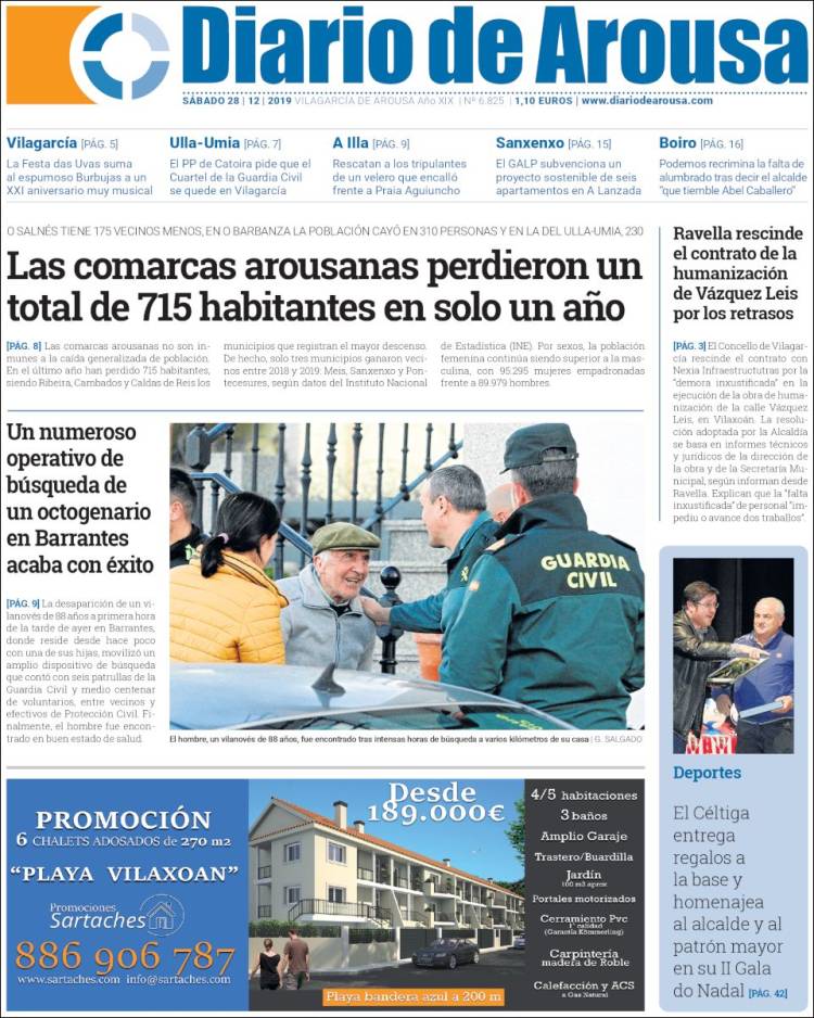 Portada de Diario de Arousa (España)