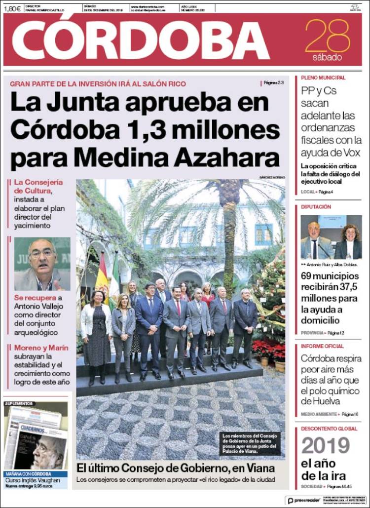 Portada de Diario de Córdoba (España)