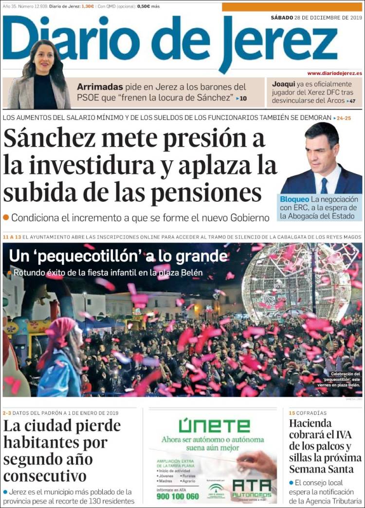 Portada de Diario de Jerez (España)