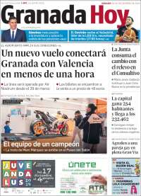 Portada de Granada Hoy (España)