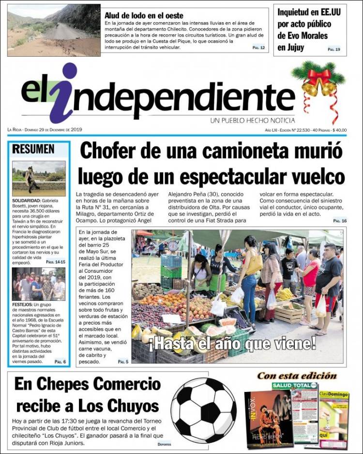 Portada de El Independiente (Argentina)