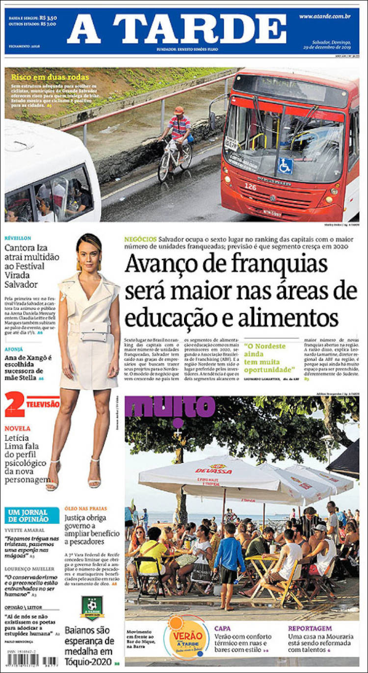 Portada de Diário A Tarde (Brasil)