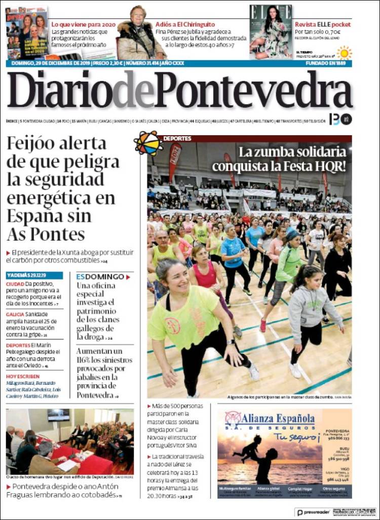 Portada de Diario de Pontevedra (Espa&ntilde;a)