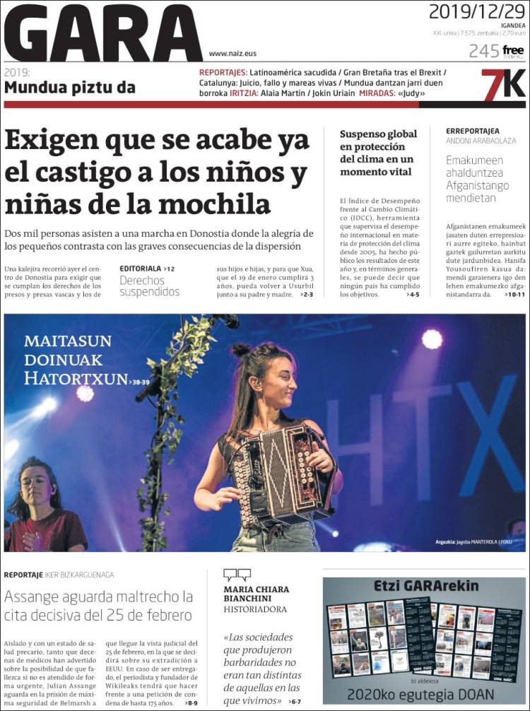 Portada de Gara (Espa&ntilde;a)
