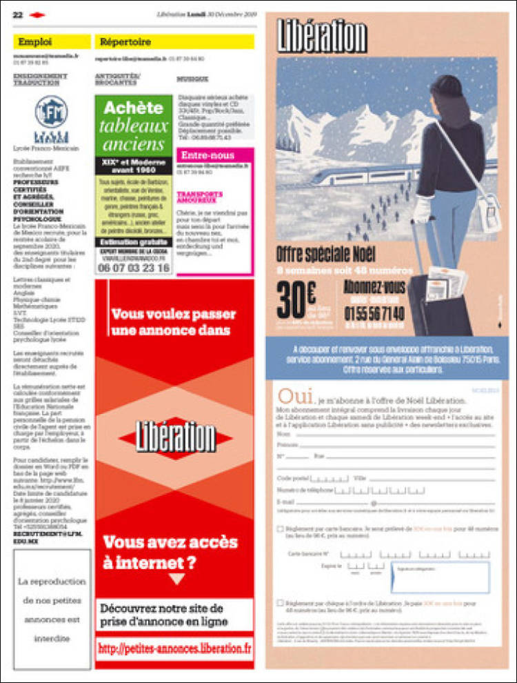 Portada de Libération (Francia)