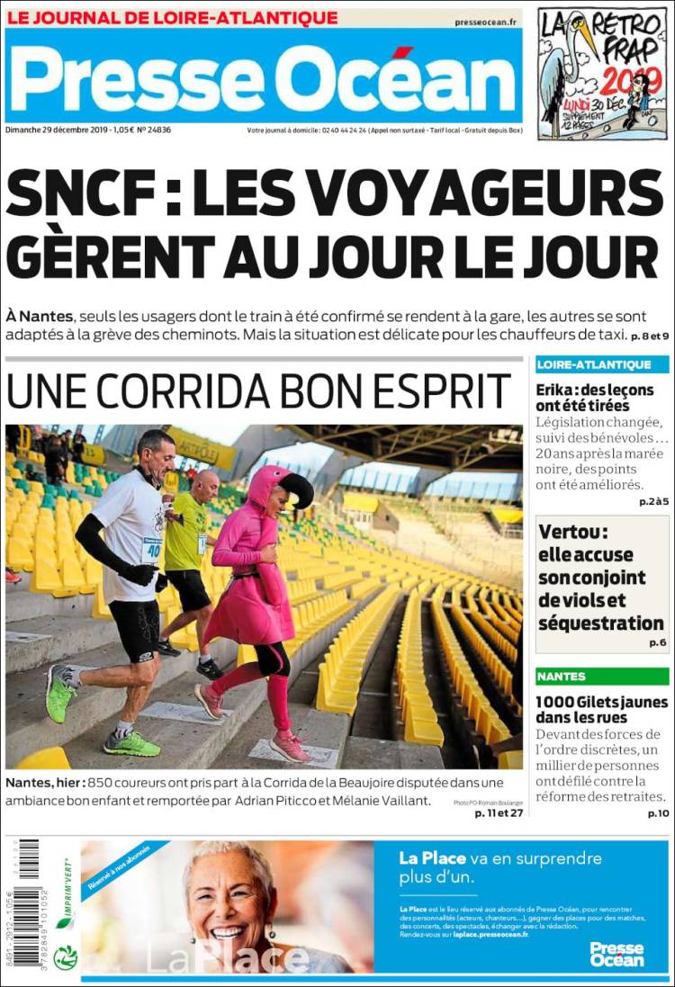 Portada de Presse Ocean (Francia)