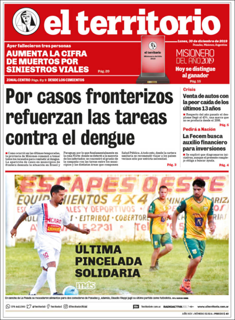 Portada de El Territorio (Argentina)