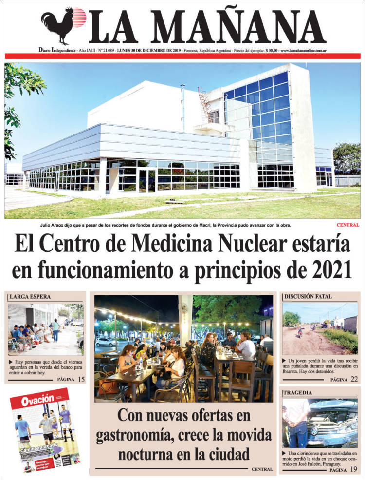 Portada de Diario La Mañana (Argentina)