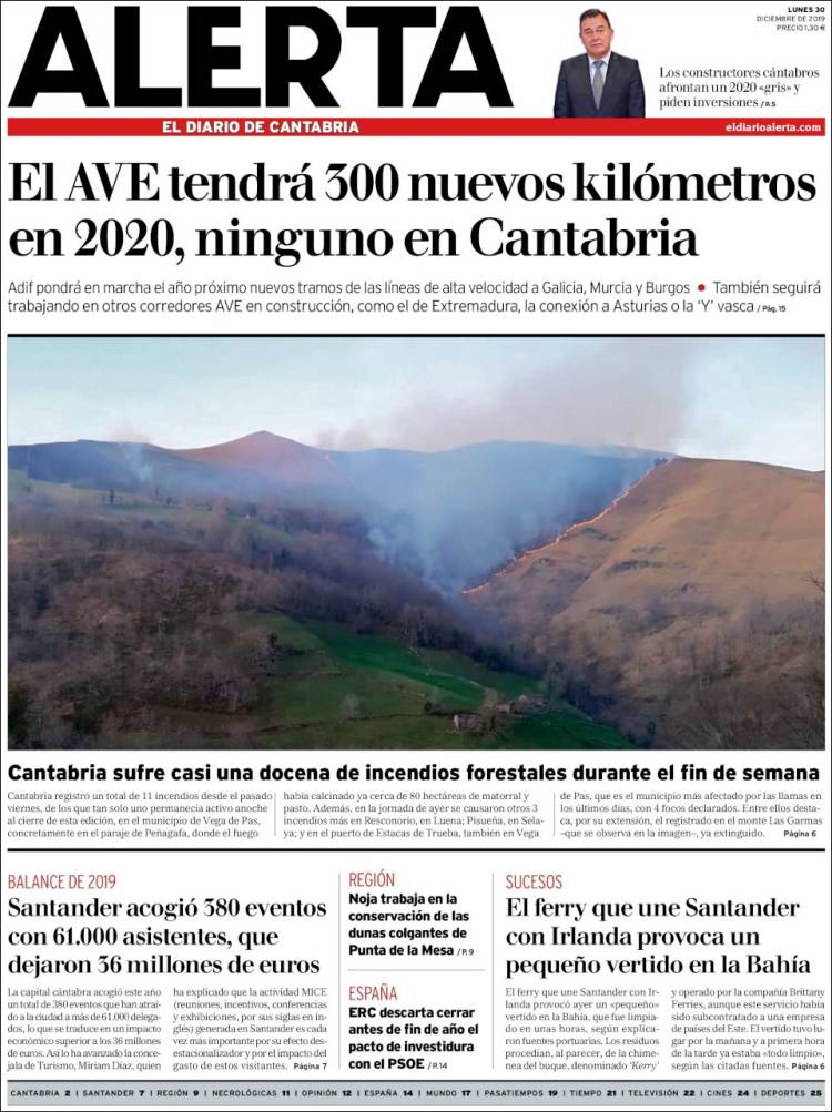 Portada de Alerta - El Diario de Cantabria (Espa&ntilde;a)