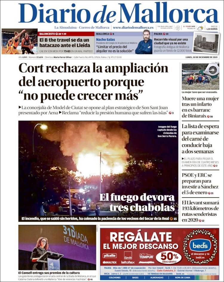 Portada de Diario de Mallorca (Espa&ntilde;a)