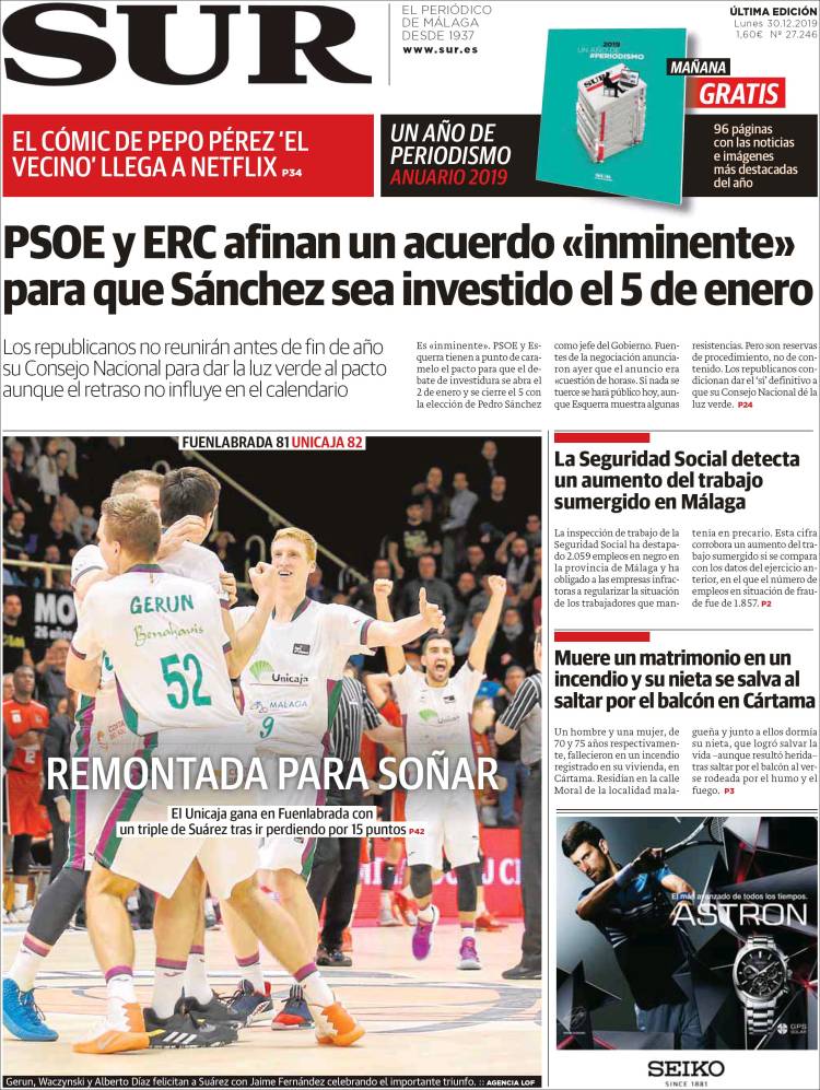 Portada de Diario el Sur (Espa&ntilde;a)