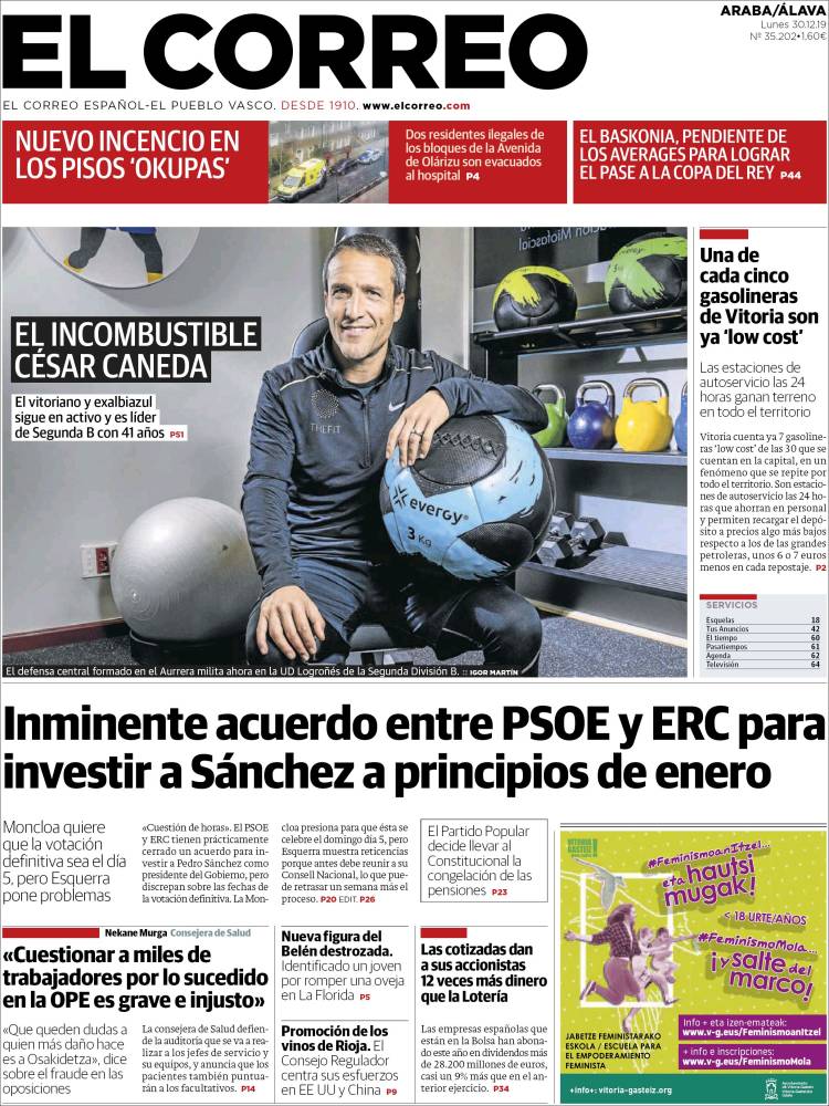Portada de El Correo - Álava (Espa&ntilde;a)