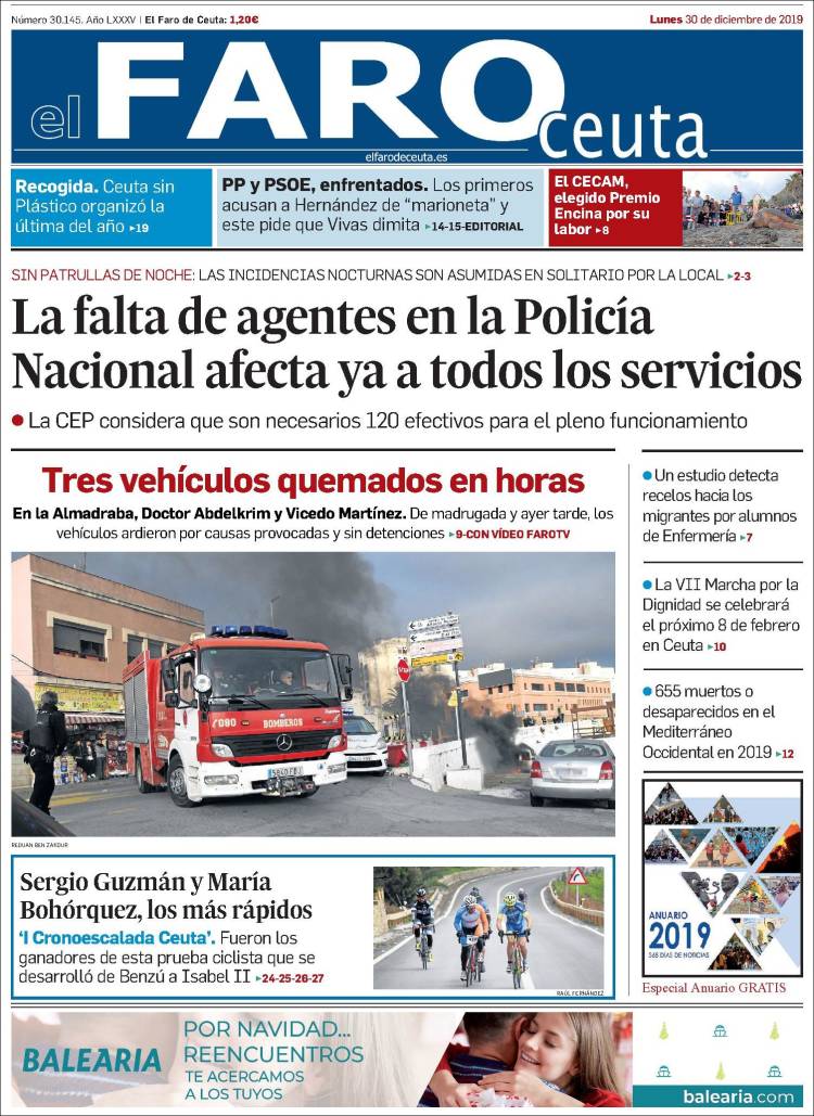 Portada de El Faro de Ceuta (Espa&ntilde;a)