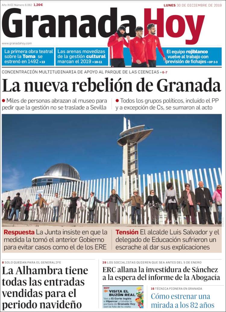 Portada de Granada Hoy (Espa&ntilde;a)