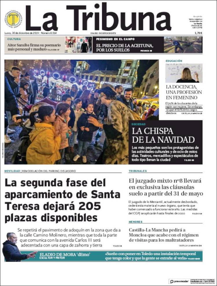 Portada de La Tribuna de Toledo (Espa&ntilde;a)