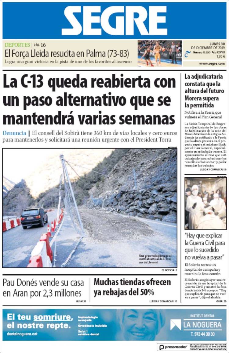 Portada de Segre  (Espa&ntilde;a)