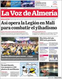 Portada de La Voz de Almería (Espa&ntilde;a)