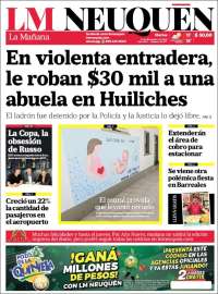 Portada de La Mañanade Neuquén (Argentina)