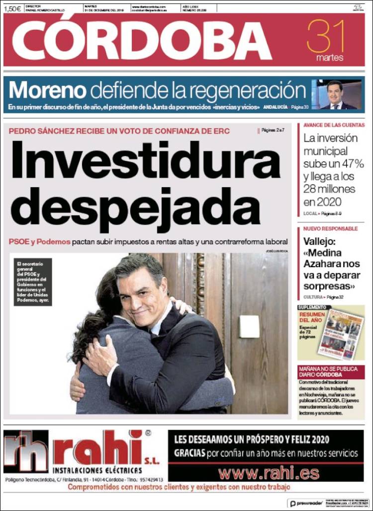 Portada de Diario de Córdoba (España)