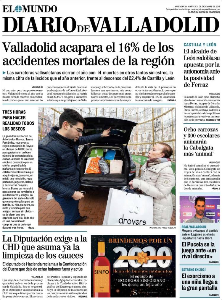 Portada de Diario de Valladolid (España)