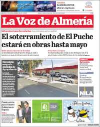 Portada de La Voz de Almería (España)