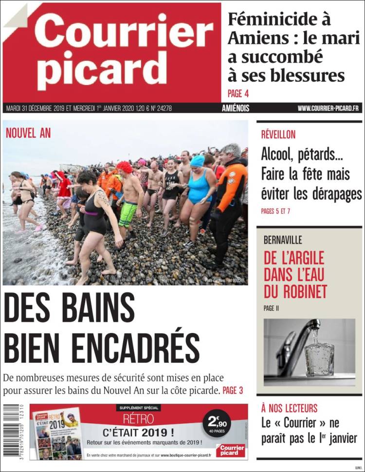 Portada de Courrier Picard (Francia)