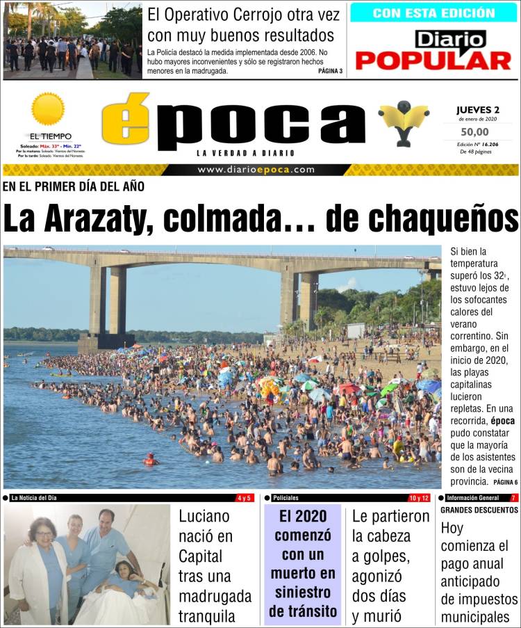 Portada de Diario Época (Argentina)